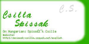 csilla spissak business card